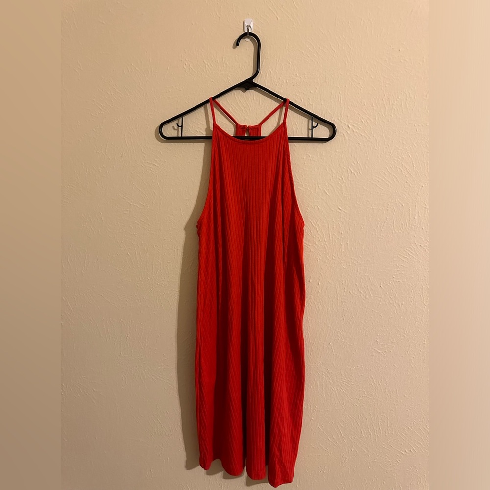 TOPSHOP Blood-Orange Halter Dress ❤️